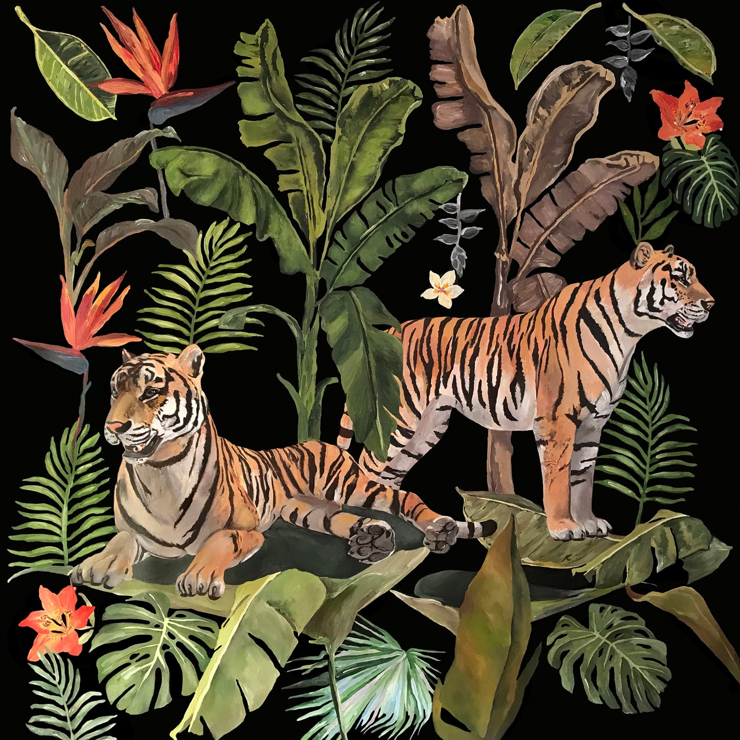 Two Tigers 2 - Painting