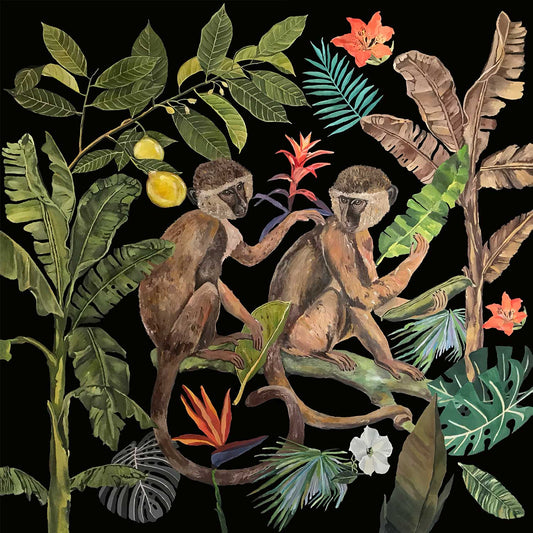 Two Macaques - Painting