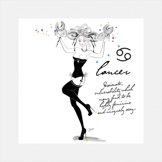 Cancer - AstroPinUp - Zodiac - Drawing