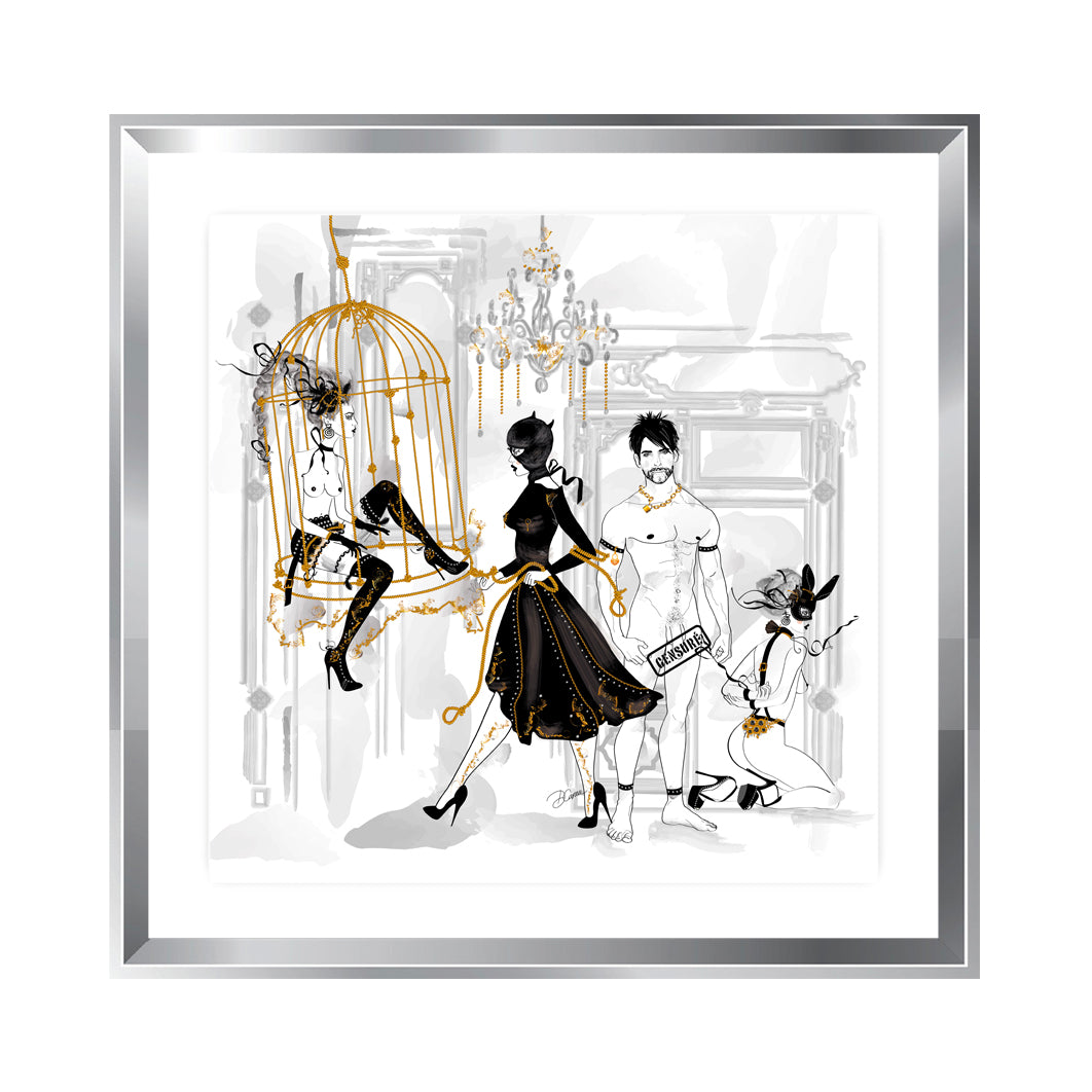 Elegance in Obedience - mixed-media drawing