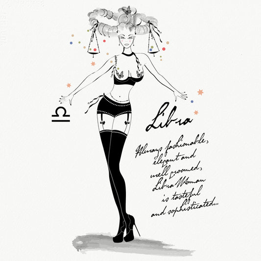 Libra - AstroPinUp - Zodiac - Drawing