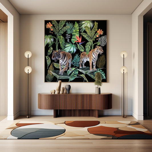 Two Tigers - Painting