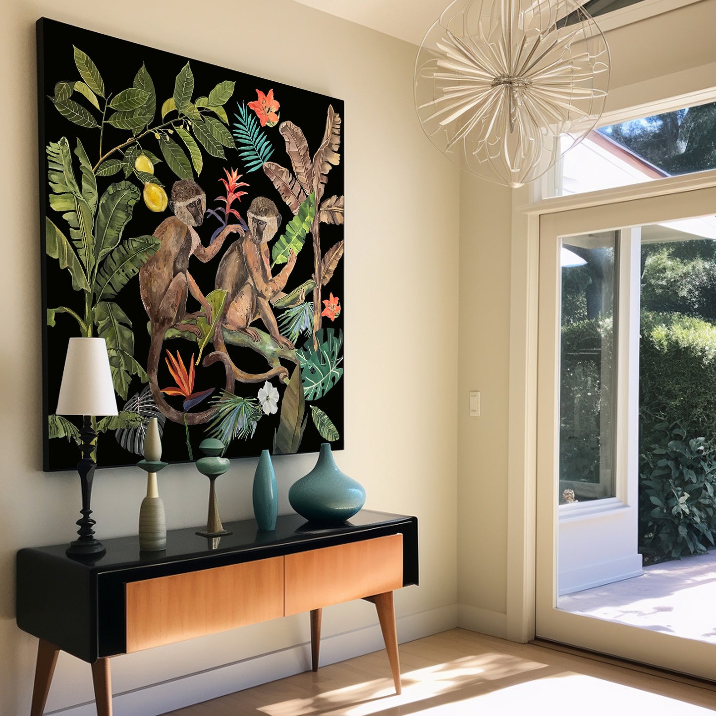 Two Macaques - Painting