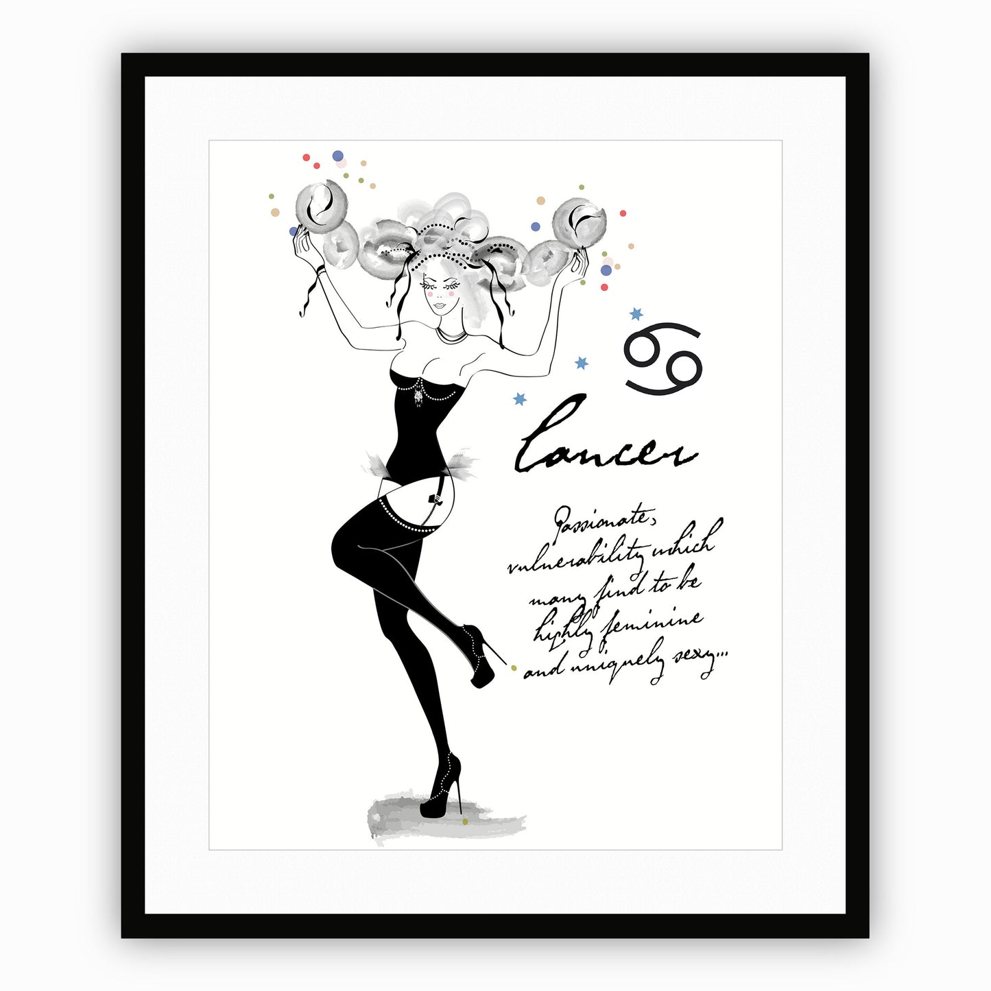 Cancer - AstroPinUp - Zodiac - Art Print