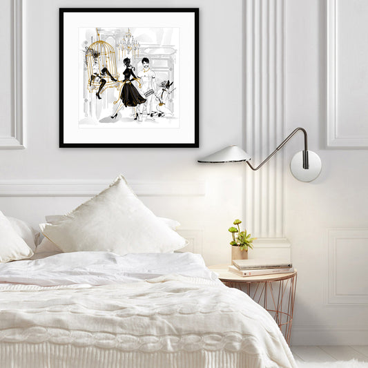 Elegance in Obedience - mixed-media drawing