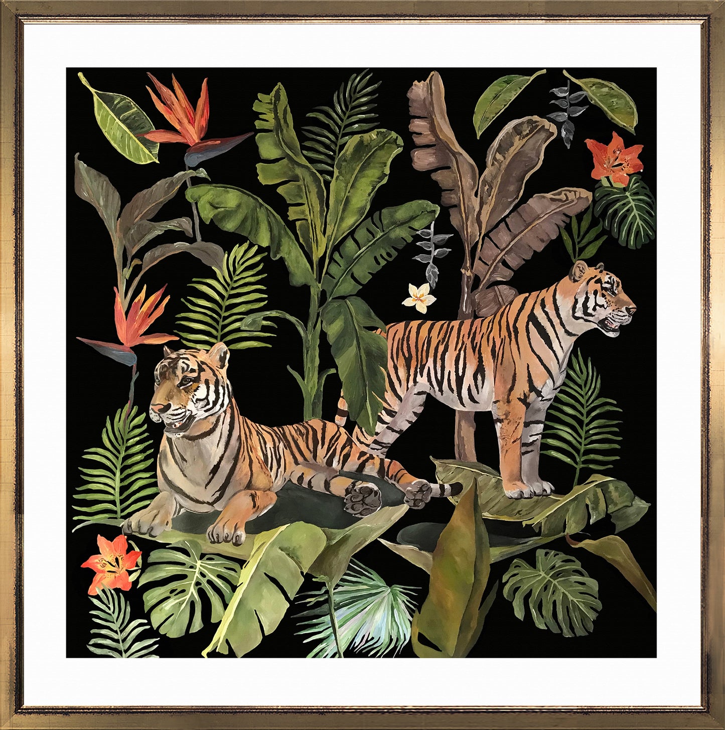 Two Tigers 2 - Art Print Canvas