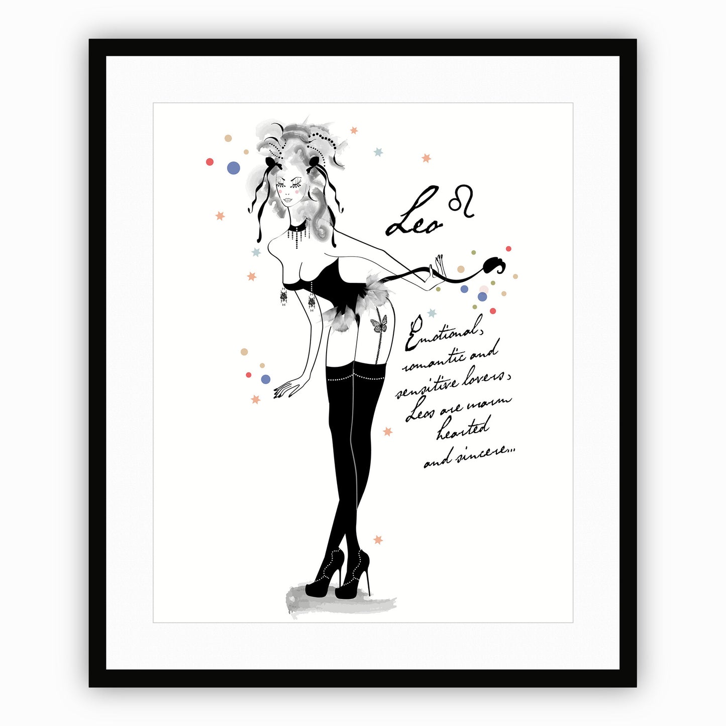 Leo - AstroPinUp - Zodiac - Art Print