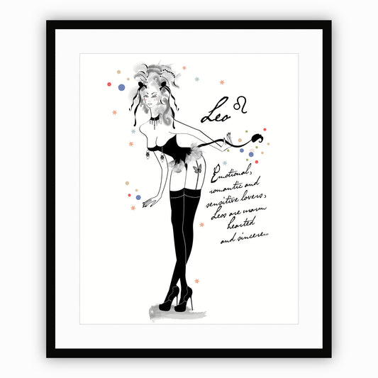 Leo - AstroPinUp - Zodiac - Art Print