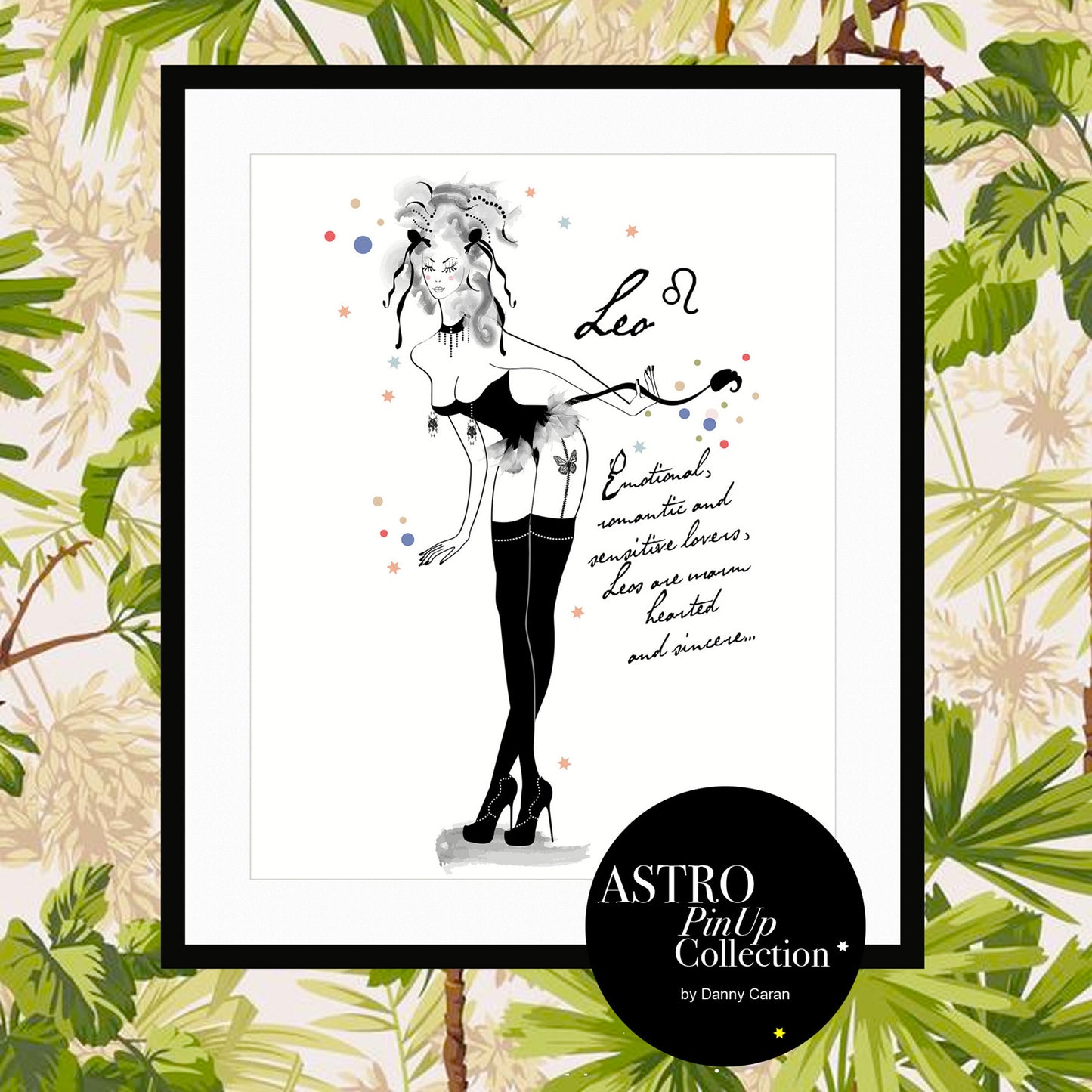 Leo - AstroPinUp - Zodiac - Art Print