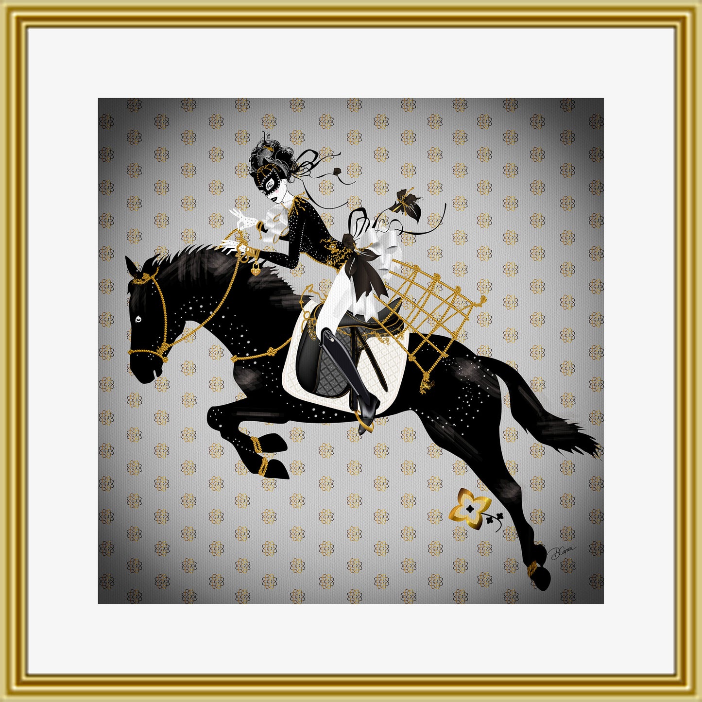 Miss Black Knight - Art Print Canvas