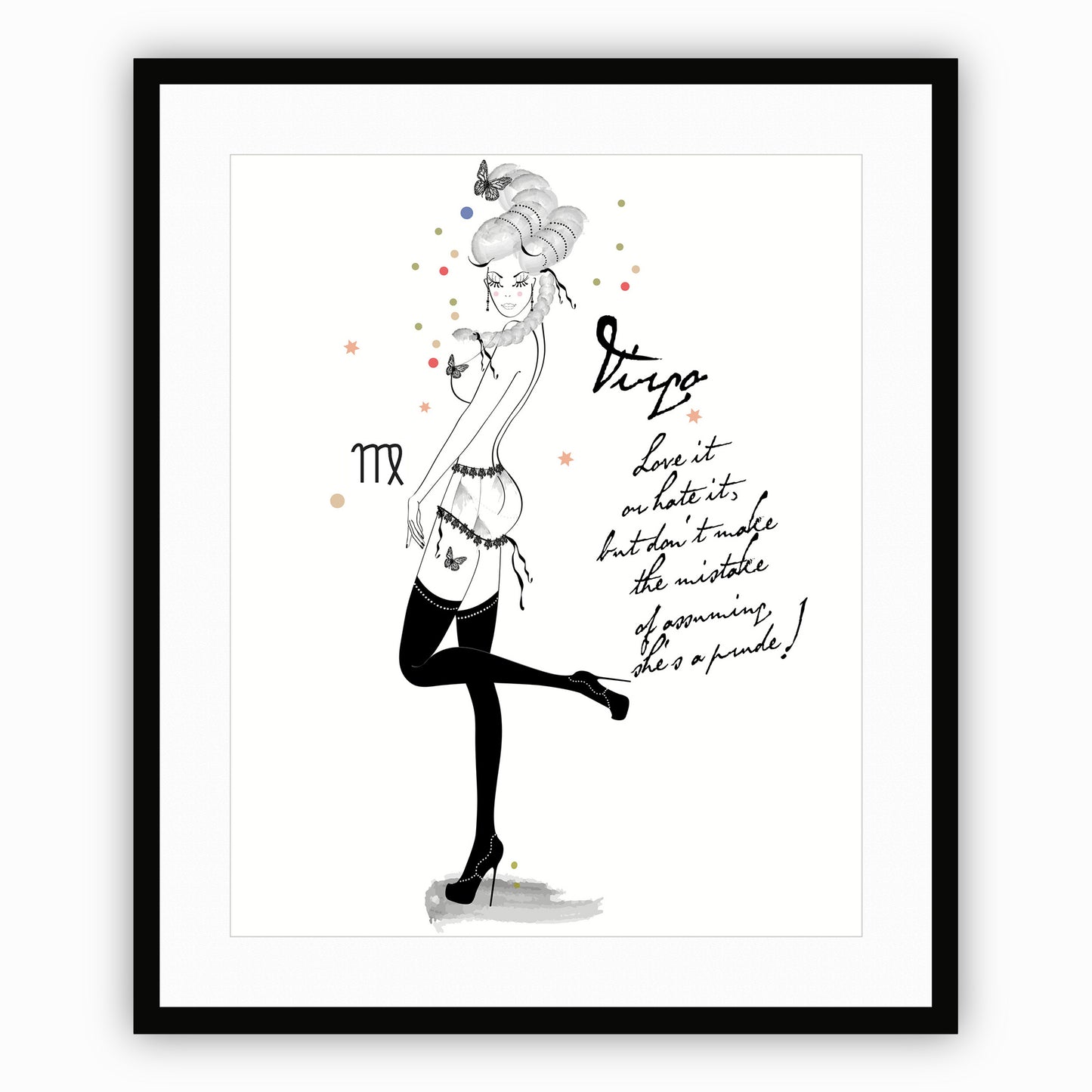 Virgo - AstroPinUp - Zodiac - Art Print